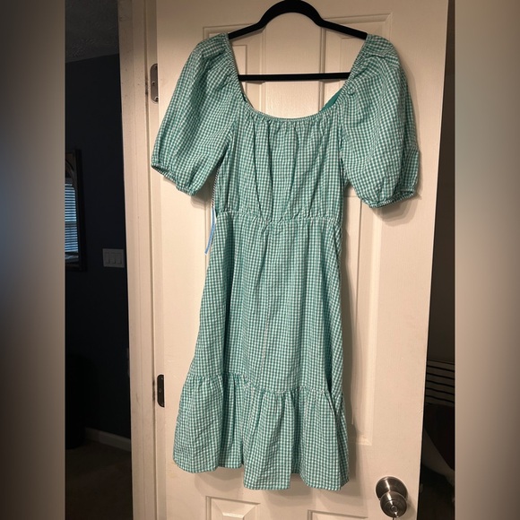 NEW NWT DRAPER JAMES RSVP Puff-Sleeve Surplice Dress Size XS NWT Wrap - Picture 4 of 10